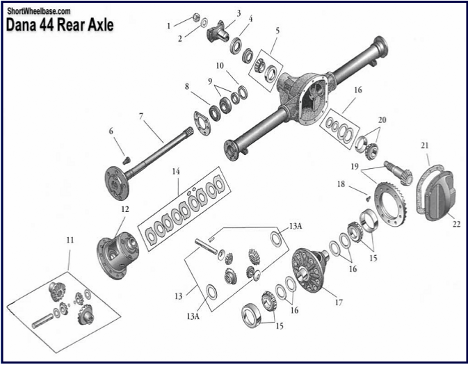 Spicer 44 Differential Rear Axle.